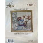 Aine A1012  kit point de croix  Hiver maladroit  2
