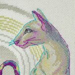 Aine A1011  kit point de croix  chats mystiques  2