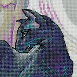 Aine A1011  kit point de croix  chats mystiques  3