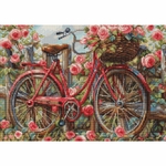 Luca-S BU5061  kit point de croix  Bicyclette aux roses  4