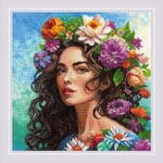 Riolis 2254  kit point de croix  Muse Florale  1