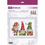 Riolis 2234  kit point de croix  Gnomes joyeux  2
