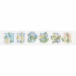 Thea Gouverneur 2089  kit point de croix  Alphabet floral  4