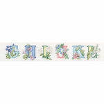 Thea Gouverneur 2089  kit point de croix  Alphabet floral  3