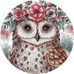 Ava P028  kit de point croix compté  Le hibou  6