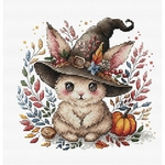 Ava P075  kit de point croix compté  Lapin magique en automne