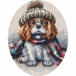 Ava P037  kit de point croix compté  Cavalier King charles  5