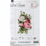 Luca-S  BA22855  kit point decroix  Bouquet de roses  2