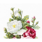 Luca-S  BA22855  kit point decroix  Bouquet de roses  2