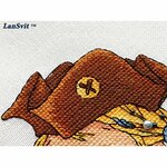 LanSvit D037  kit point de croix compté  Pirate et perroquet  3