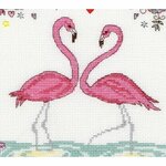 Bothy Threads  XKA9  kit point de croix  Love Flamingo  1