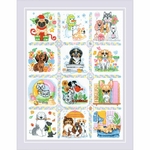 Riolis 2245  kit point de croix  Calendrier canin  3