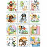 Riolis 2245  kit point de croix  Calendrier canin