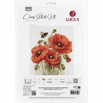 Luca-S B7042  kit point de croix  La splendeur des coquelicots  1