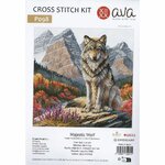 Ava P098  kit point de croix  Loup majestueux  4