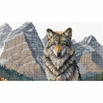 Ava P098  kit point de croix  Loup majestueux  3
