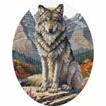 Ava P098  kit point de croix  Loup majestueux  1