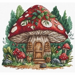 Ava P109  kit point de croix  Cabane champignon