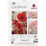 Luca-S B7044  kit point croix compté  La vibration des coquelicots  1