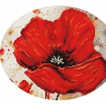 Luca-S B7044  kit point croix compté  La vibration des coquelicots  2