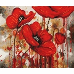 Luca-S B7044  kit point croix compté  La vibration des coquelicots  3