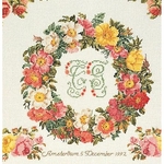 Thea Gouverneur 2043  Sampler Rose  kit point de croix compté  2