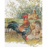 Thea Gouverneur 2038  kit point de croix compté  Chickens  1