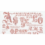 Thea Gouverneur 2093  kit point de croix compté  Abécédaire Antique  1