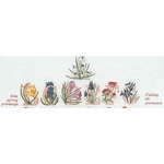 Thea Gouverneur 2025  kit point de croix compté  Alphabet floral  1