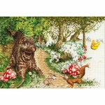 Thea Gouverneur 2060  kit broderie point de croix  Arbre enchanté