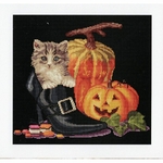 Thea Gouverneur 738-05  kit point croix  Halloween Kitten  4