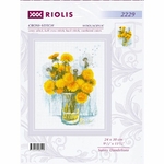 Riolis 2229  kit point croix  Pissenlits ensoleillés  2