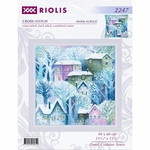 Riolis 2247  kit point croix  Maison sous la neige  4