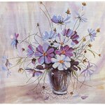Nova Sloboda CP2054  kit point croix  Fleurs dans un vase