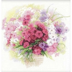 Riolis 1069  Aquarelle de Phlox  kit point de croix compté  1