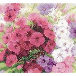 Riolis 1069  Aquarelle de Phlox  kit point de croix compté  3