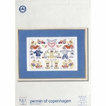 Permin of Copenhagen 39-3138  kit point croix  Tableau de naissance  marine  1