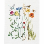 Thea Gouverneur 577   kit point de croix compté  Fleurs sauvage
