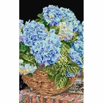 Thea Gouverneur 2046-05  kit point de croix  Hydrangea bleu  2