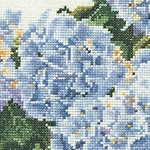 Thea Gouverneur 2046  kit point de croix  Hydrangea bleu  1