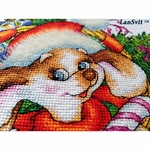 LanSvit D056  kit point de croix compté  Puppg de Noël  5