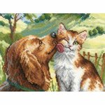 Riolis 2275  kit point de croix  Chien et Chat  3