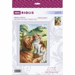 Riolis 2275  kit point de croix  Chien et Chat  1