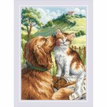 Riolis 2275  kit point de croix  Chien et Chat  2