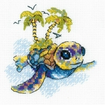 Riolis 2287  kit point croix  Petite Tortue