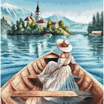 Ava P115  kit point croix  La Dame du Lac de Bled