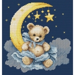 Luca-S B1436  kit point croix  univers d'un ours en peluche