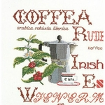 Thea Gouverneur 3011  kit point croix compté  Sampler café  1