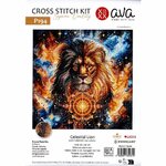 Ava P194  kit point de croix compté  Lion Céleste  4