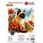 Ava P172  kit point de croix compé  Le jardin du chat  4